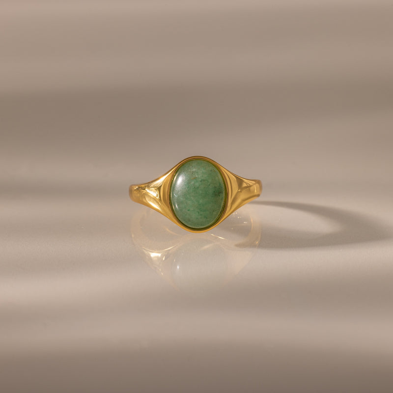 Solace Jade Signet Ring
